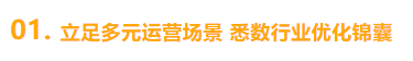 立足多元運營場景 悉數(shù)行業(yè)優(yōu)化錦囊
